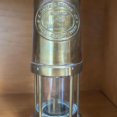 E. Thomas & Williams Cambrian Brass Miner’s Lamp
