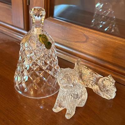 Waterford Bell & Dog Figurines
