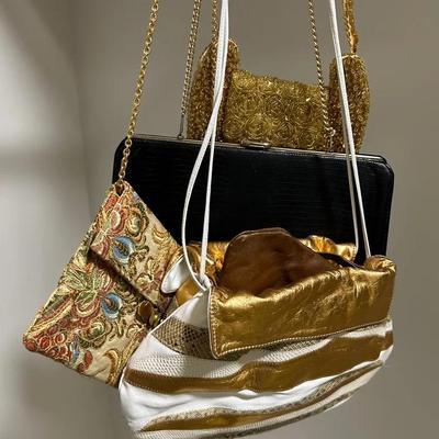 Collection Of Vintage Evening Handbags And Clutches