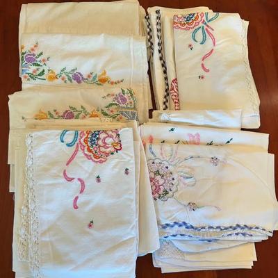 Variety Of Embroidered Linens