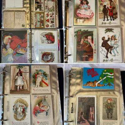 Vintage Christmas-Themed Postcards (2 Binders) #1
