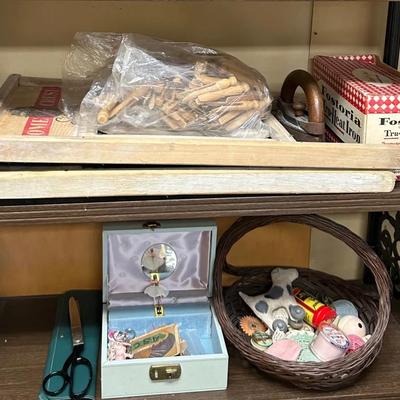 Vintage Sewing Supplies, Washboards & Household Goods