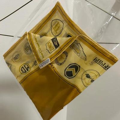 Vintage Silk Scarf Featuring Classic Car Logos