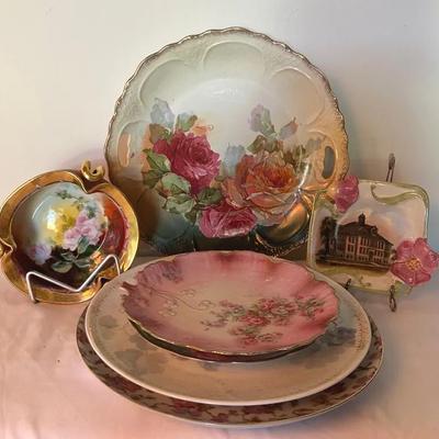Hand-Painted Porcelain Plates & Small Dishes
