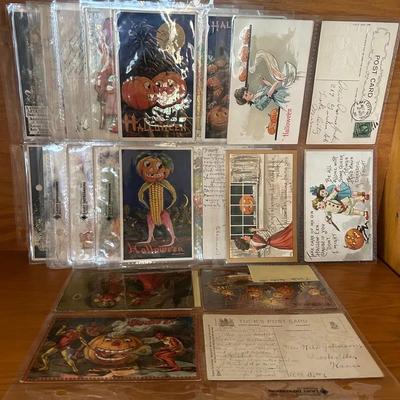 Halloween-Themed Vintage Postcards