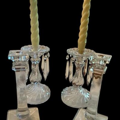 Two Sets Of Vintage Candlesticks
