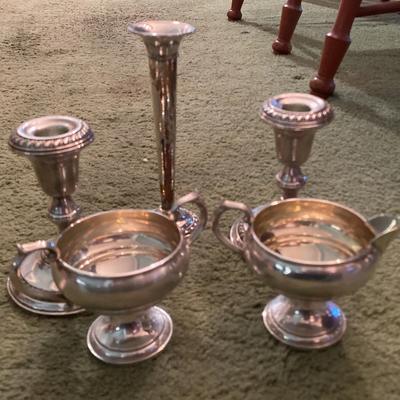 Weighted Sterling Silver Goblets and Candlesticks
