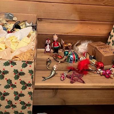 Vintage Collectable Christmas Ornaments (Top Is Just A Sampling 4 Levels Packed)