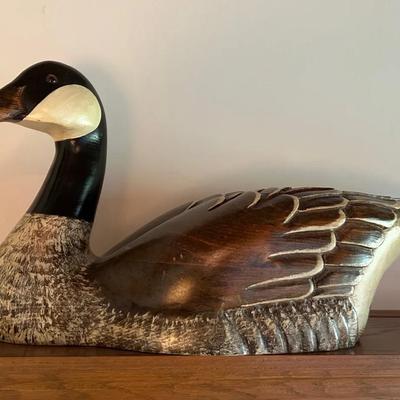 Carved Wooden Goose