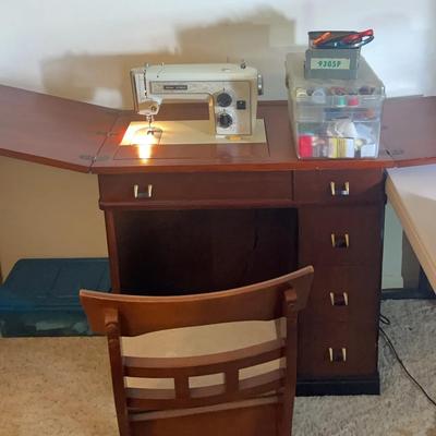 Sewing Table and Sears Sewing Machine