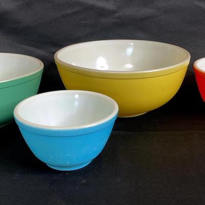 Pyrex Primary Color Nesting Bowls 