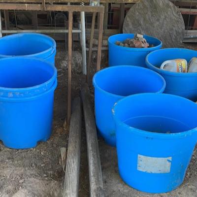 Blue Buckets/Containers (7)