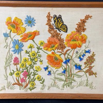 The Busy Garden Embroidery Piece