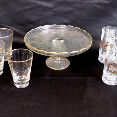 Glass Set & Cake Stand 