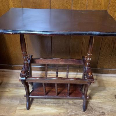 End Table With Magazine Rack 