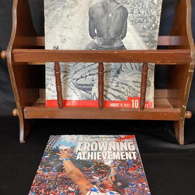 Magazine Rack w/ Houston Astros And Life Magazine