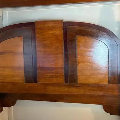 Wooden Full Size Head & Foot Board And Frame 