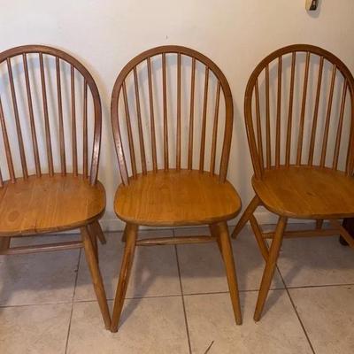 Wooden Windsor-style Dining Chair (3)