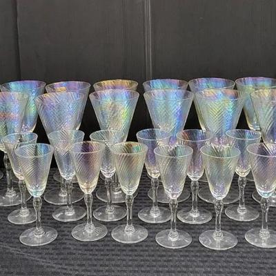 Vintage Swirl Iridescent Barware (WH8)