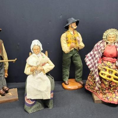 Vintage French Santon Clay Creche Figures (WH6) 