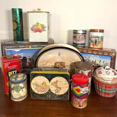 Vintage Biscuits And Crackers Collectible Tins