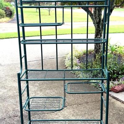 Green Metal Bakers Rack 