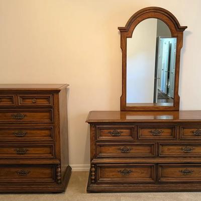 MCM Fruitwood Dresser And Chest