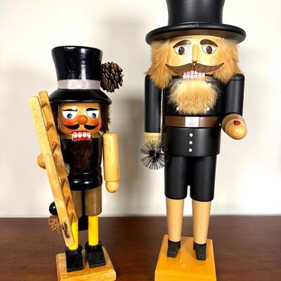 Two Chimney Sweeper German Vintage Nutcrackers 