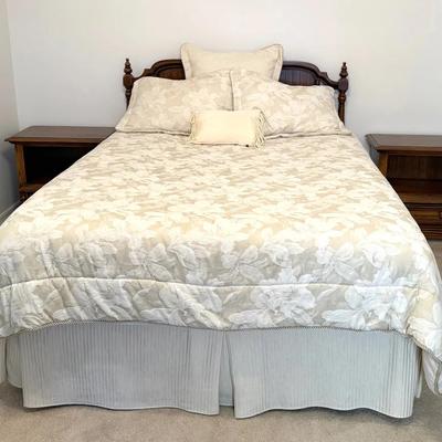MCM Queen Bed And Side Tables