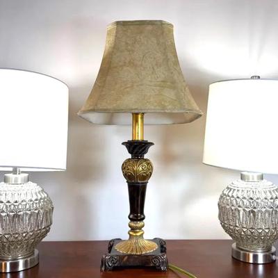Jonathan Krister Glass/Metal Table Lamps