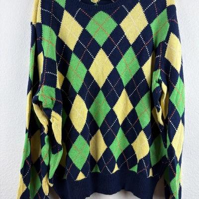 Ralph Lauren - Polo Blue, Green & Yellow Cashmere Blend Sweater