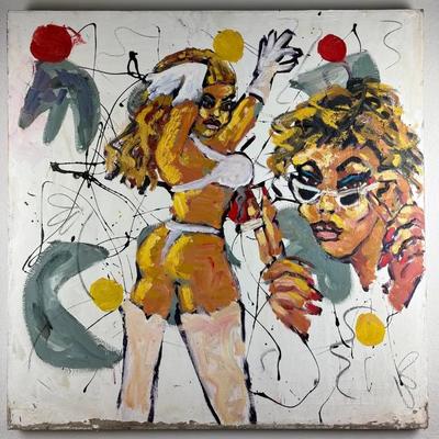 Greg Kessler - Large Original Street Art Painting on Canvas - Early Work