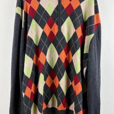 Greg Norman - Colorful Gray Cashmere Blend Sweater