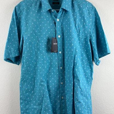 Huge Boss - Brand New Light Blue Linen Shirt #2