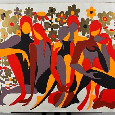 Tali Weitz - Mid-Century Modernist Colorful Screen Print (1956)