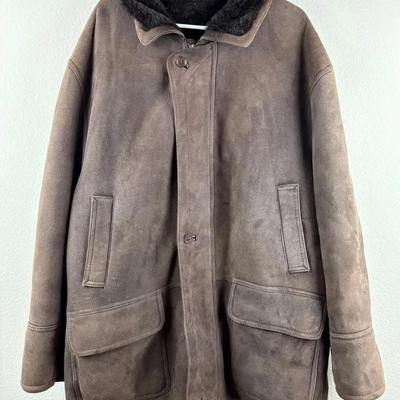 Keenan Leather - Chocolate Brown Shearling Coat