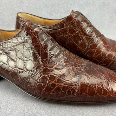 Artioli - Italian Brown Alligator Leather Loafers