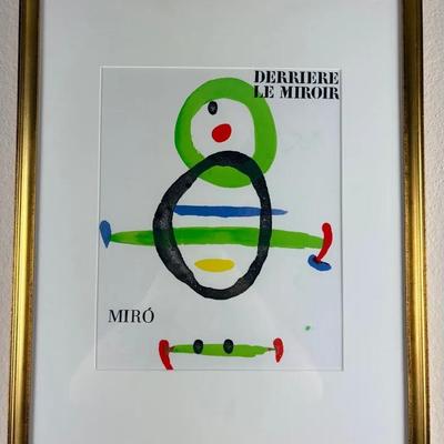 Joan Miro - Behind The Mirror Abstract Framed Original Lithograph