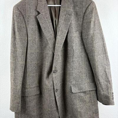 Brooks Brothers - Brown Check Ponte Camel Hair Blazer