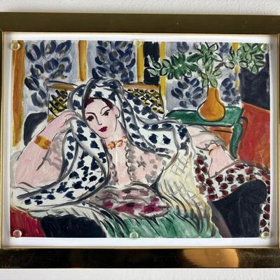 Henri Matisse - Odalisque W/ Black Armchair - Framed Print