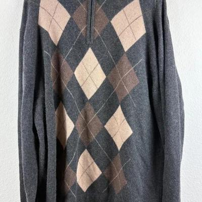 Paolo Mondo - Cashmere Gray, Brown & Cream Sweater