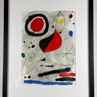 Joan Miro - Behind The Mirror Abstract Framed Original Lithograph