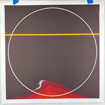 Thomas W. Benton - Red Wave Large Vintage Signed & Numbered Serigraph (78/250) (1981)
