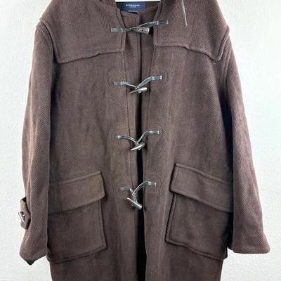 Burberry - Dark Brown Wool Blend Duffle Coat