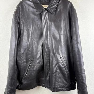 Perry Ellis - Black Leather Jacket