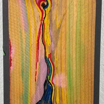 Abstract Colorful Painting on Board