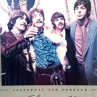 Beatles Reproduction Signed Photo Print, Framed