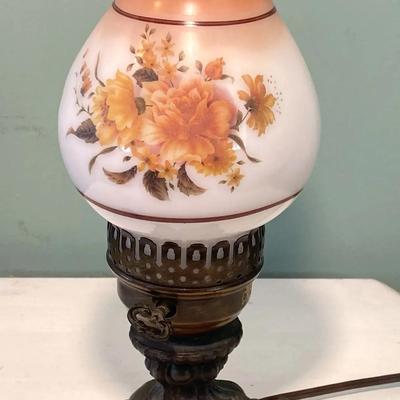 Vintage Hurricane Lamp 12.5”, Tested