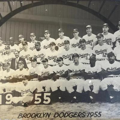 Brooklyn Dodgers 1955 Team Photograph, Framed