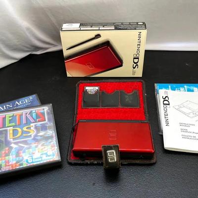 Nintendo DS Lite with 2 Games, Original Box and Leather Case